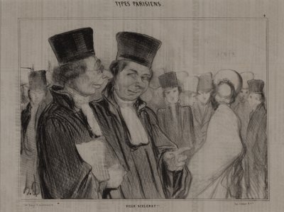 パリのタイプ、no.4: Old Scoundrel! 作： Honoré Daumier