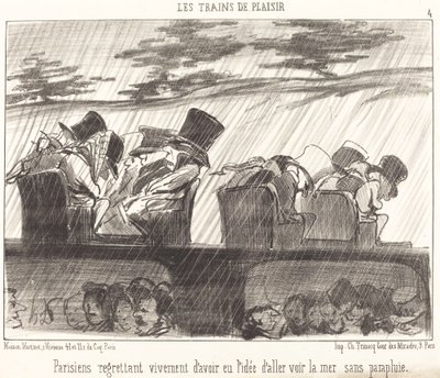 パリの人々は深く後悔しています... 作： Honoré Daumier