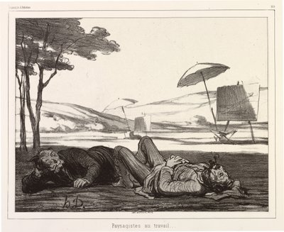 ランドスケープ アーティストの仕事 作： Honoré Daumier