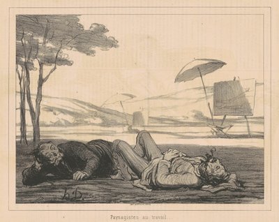 ランドスケープ アーティストの仕事 作： Honoré Daumier