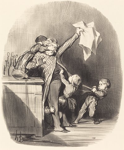 父性の喜び 作： Honoré Daumier