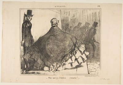 1855年6月13日、ルシャリヴァリで出版されたアクチュアリティからのdballon ...言い訳！ 作： Honoré Daumier