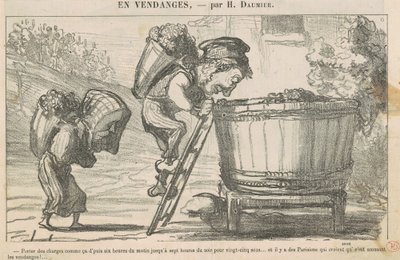 そんな荷物を背負って6時… 作： Honoré Daumier