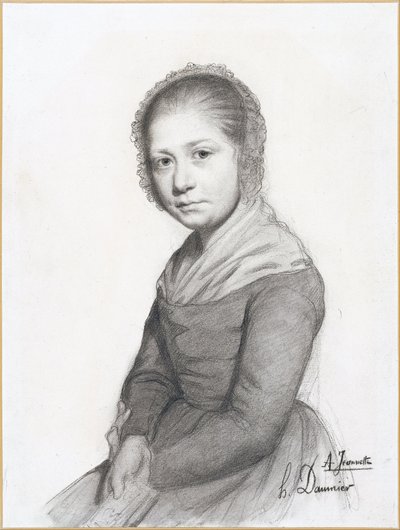 少女の肖像（ジャネット） 作： Honoré Daumier