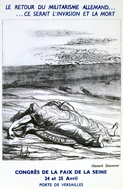 パリのセーヌ平和会議を宣伝するポストカード 作： Honoré Daumier