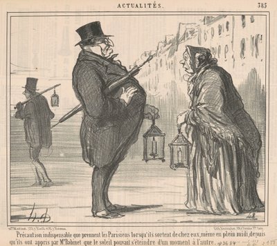 パリジャンがとる基本的な予防策... 作： Honoré Daumier