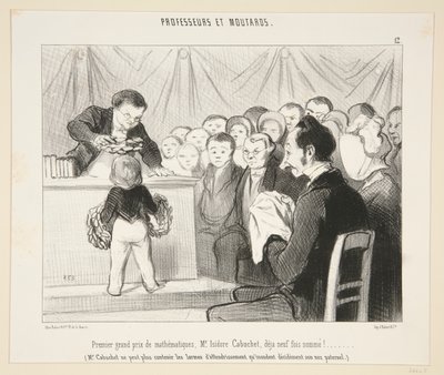 数学の最初のグランプリ、Mr Isidore Cabuchet?. #12 教授とマスターズ 作： Honoré Daumier