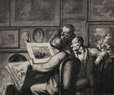 愛好家を印刷します。 作： Honoré Daumier