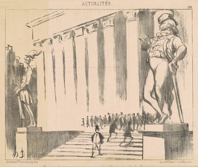 証券取引所を飾る法令のプロジェクト 作： Honoré Daumier