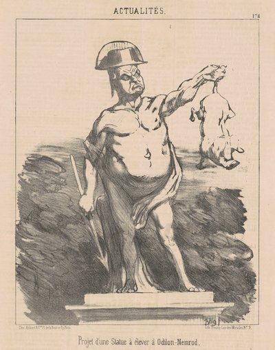 彫像のプロジェクト...オディロン・ニムロッドで 作： Honoré Daumier