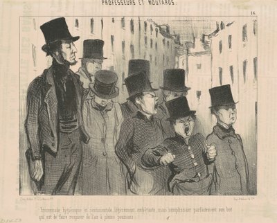 衛生的でセンチメンタルな散歩.​​.. 作： Honoré Daumier