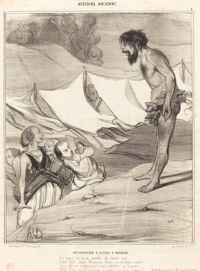 ナウシカへのユリシーズの贈呈 作： Honoré Daumier
