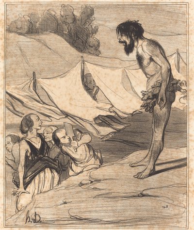 ナウシカへのユリシーズの贈呈 作： Honoré Daumier