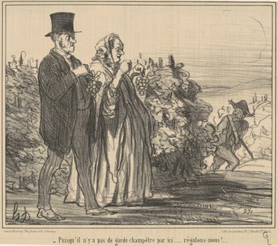 田舎の警備員がいないので… 作： Honoré Daumier