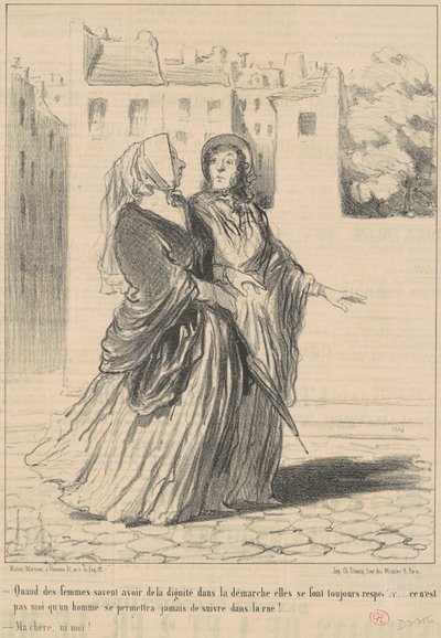 女性が持つ方法を知っているとき... 作： Honoré Daumier
