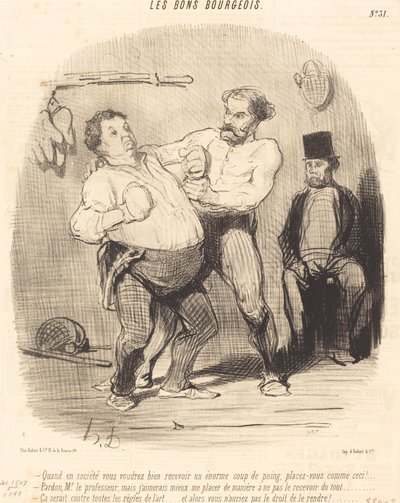 社会で...打撃を受けたいとき... 作： Honoré Daumier