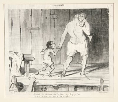 子どもたちの行儀がよかったとき 作： Honoré Daumier