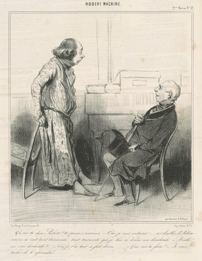 どうしたの、ロバート？ ... 作： Honoré Daumier