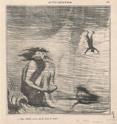 彼らはあそこで何をしているんだ！ 作： Honoré Daumier