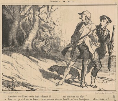 あの茂みの中には一体何があったのだろう？ ... 作： Honoré Daumier