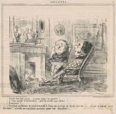 なんと恐ろしいことでしょう...戦争があれば！ ... 作： Honoré Daumier