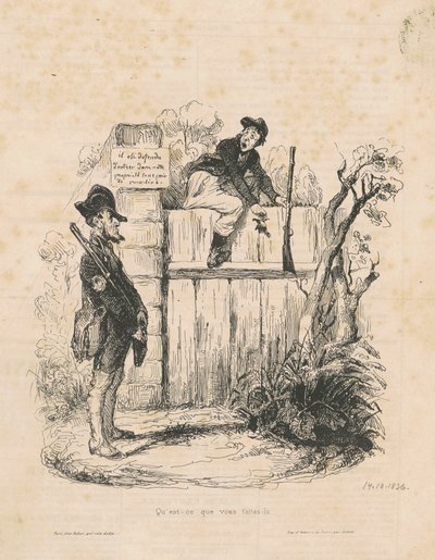 あなたはここで何をしているの... 作： Honoré Daumier