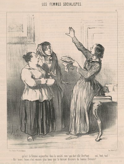 今日の社会における女性とは... 作： Honoré Daumier