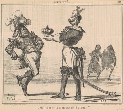 ビサンチウムの王冠を手に入れたいのは誰? 作： Honoré Daumier