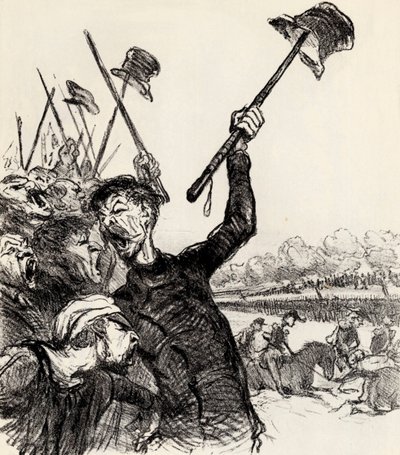 ラタポイルと彼のスタッフ: 皇帝万歳!, 1851. 作： Honoré Daumier