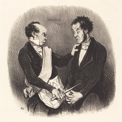 フリーメーソンのレセプション 作： Honoré Daumier