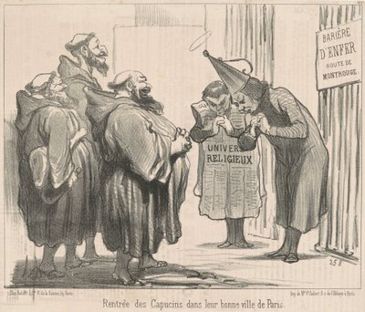 カプチン族のパリへの帰還 作： Honoré Daumier