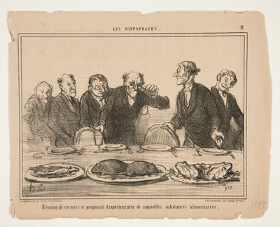 提案する学者の会合 作： Honoré Daumier