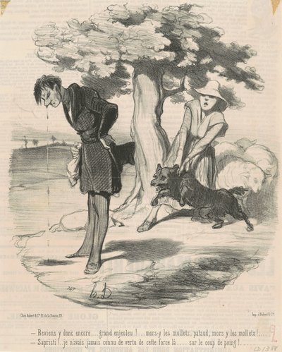 だからまた戻ってきて... 素晴らしいアンジョル！ ... 作： Honoré Daumier
