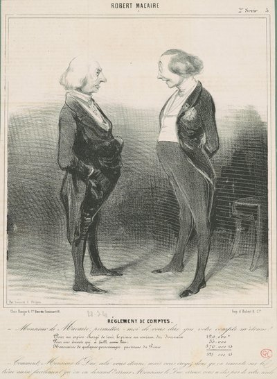 スコアの精算 作： Honoré Daumier