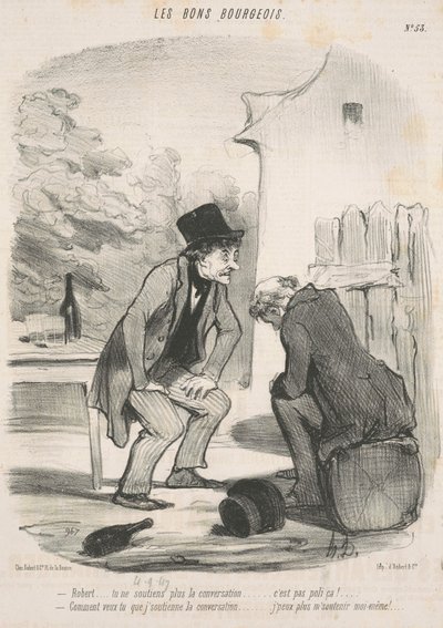 ロバート...あなたはもう会話を続けていません... 作： Honoré Daumier
