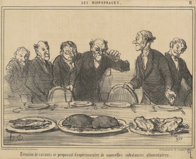 提案する学者の会議... 作： Honoré Daumier