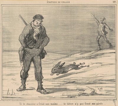 狩人が寒ければ・・・うさぎは寒くない・・・ 作： Honoré Daumier