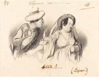 出ていけ!... (バハゼット) 作： Honoré Daumier