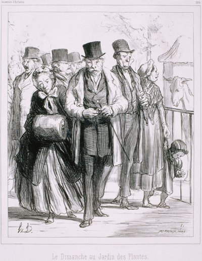 Souvenird&39;Artistes-日曜日のJardindesPlantes 作： Honoré Daumier