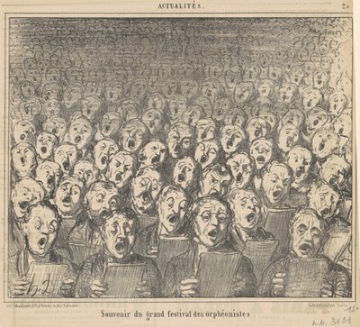 オルフェオニスト大祭記念品 作： Honoré Daumier