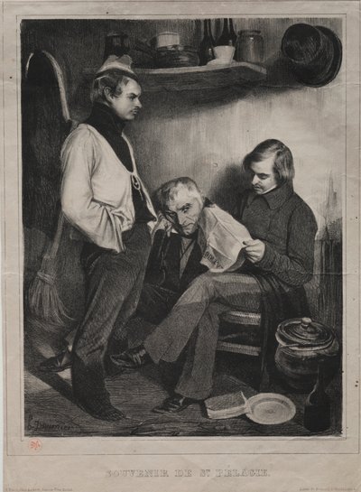 Prison ot Steの記念品。 ペラジエ 作： Honoré Daumier