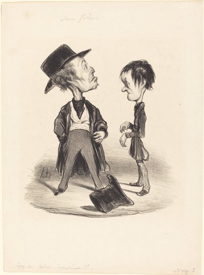 だから礼儀正しく...私... 作： Honoré Daumier