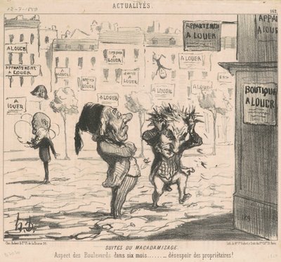 マカダム化の余波 作： Honoré Daumier