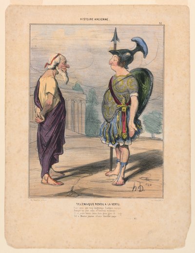 美徳に戻ったテレマコス 作： Honoré Daumier
