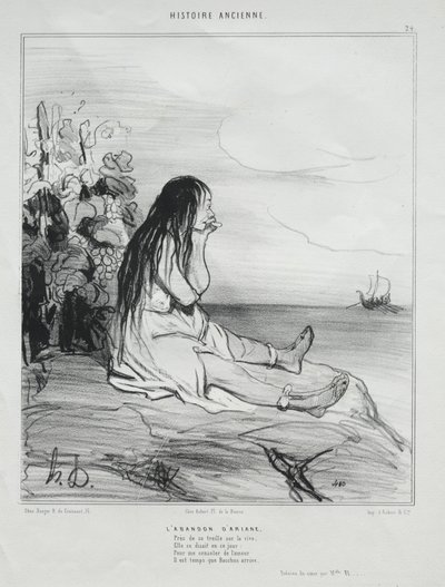 アリアドネの放棄 作： Honoré Daumier
