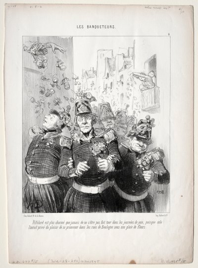 The Banqueters、plate 4：リフォラードはこれまで以上に魅力的です...、1848。 作： Honoré Daumier