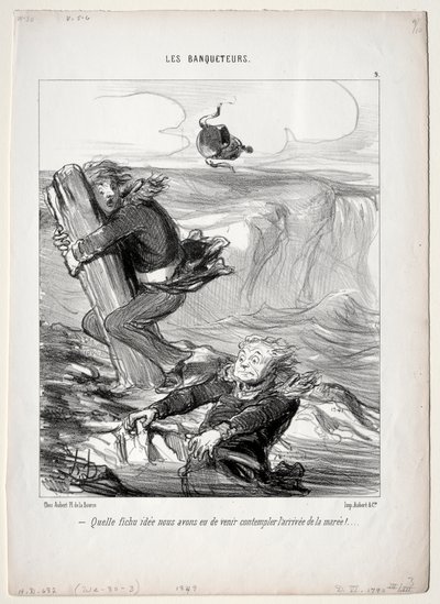 The Banqueters、プレート 9: なんと哀れな考えを持っているのでしょう... 作： Honoré Daumier