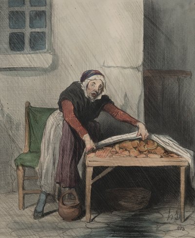 解釈の章、プレート 8: それぞれのやけどは冷たい水を恐れる 作： Honoré Daumier
