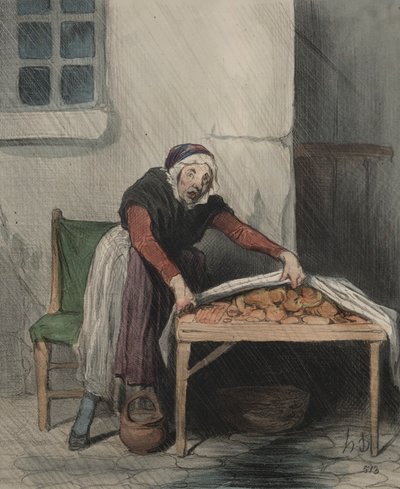解釈の章、プレート8：それぞれの火傷は1843年に冷たい水を恐れています。 作： Honoré Daumier