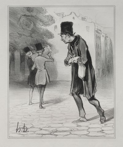 シガー スタブのコレクター 作： Honoré Daumier